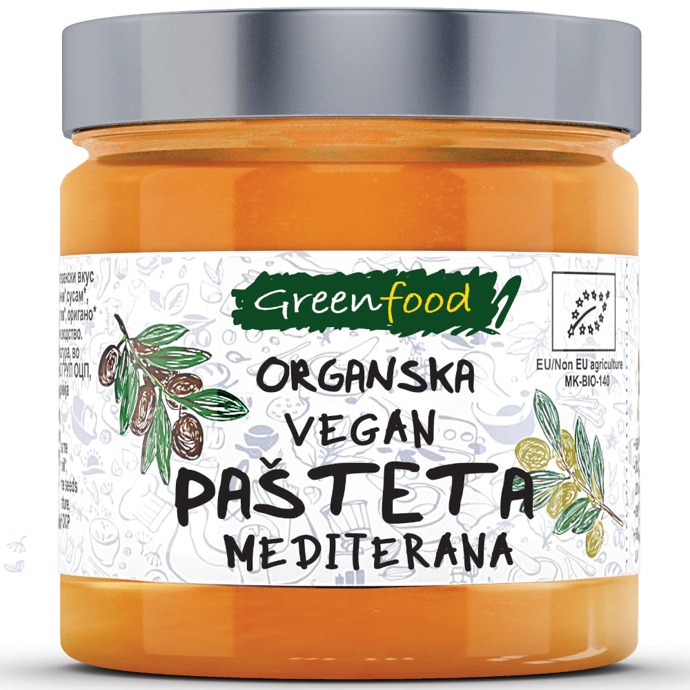 Organska Vegan Pašteta Mediteran 185g - Greenfood